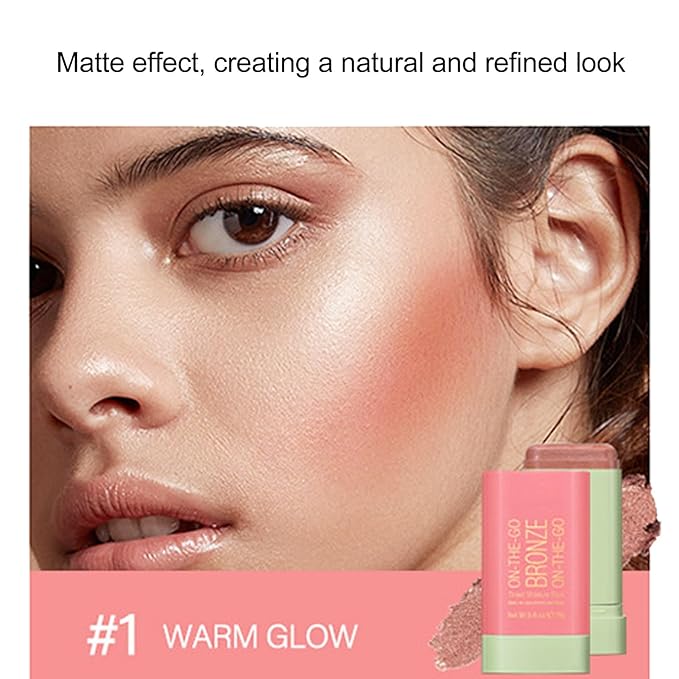 Blush Beauty Wand, Cream Blush Stick with Creamy and Blendable Color, For Eyes, Lips and Cheeks, Blush Beauty Wand for Cheek and Lip Tint with Long Lasting Hydrating Formula