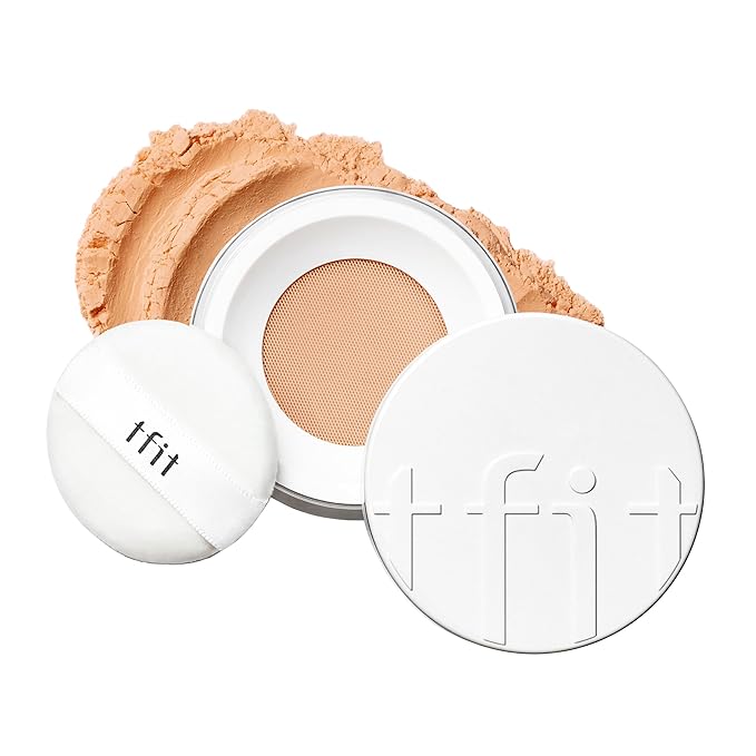 Translucent Set Finishing Powder - Sebum Control Face Loose Powder, Matte & Silky Finish, Lightweight, Long-lasting, Korean Makeup, 0.24 Oz. (2.2 Dark Beige, 0.24 Oz.)