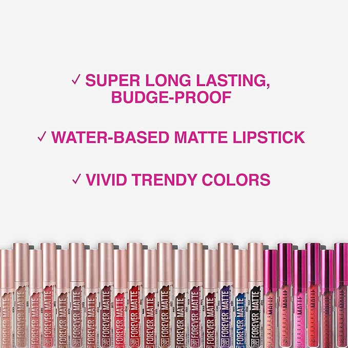 Ruby Kisses Forever Matte Liquid Lipstick 5 Pack - RFML03&07&08&15&20