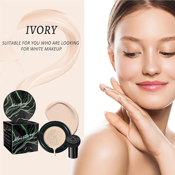 Cedar and Ash Cc Cream, Cedar and Ash Makeup, Cedar and Ash Concealer, Moisture Cushion CC Cream Foundation, Long Lasting Full Coverage Waterproof for All Skin Types (Dark Brown)