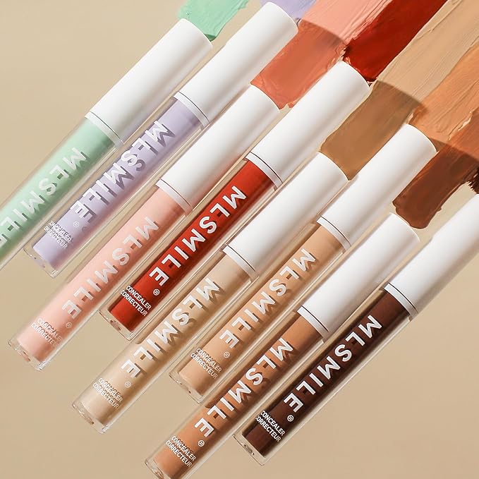 Color Liquid Conceal Contour Foundation, Waterproof 8 Colors Cream Lightweight Liquid Concealer Contour Makeup for Concealing Blemishes, Brighten Dark Circles, Improves Uneven Skin Tone, 08