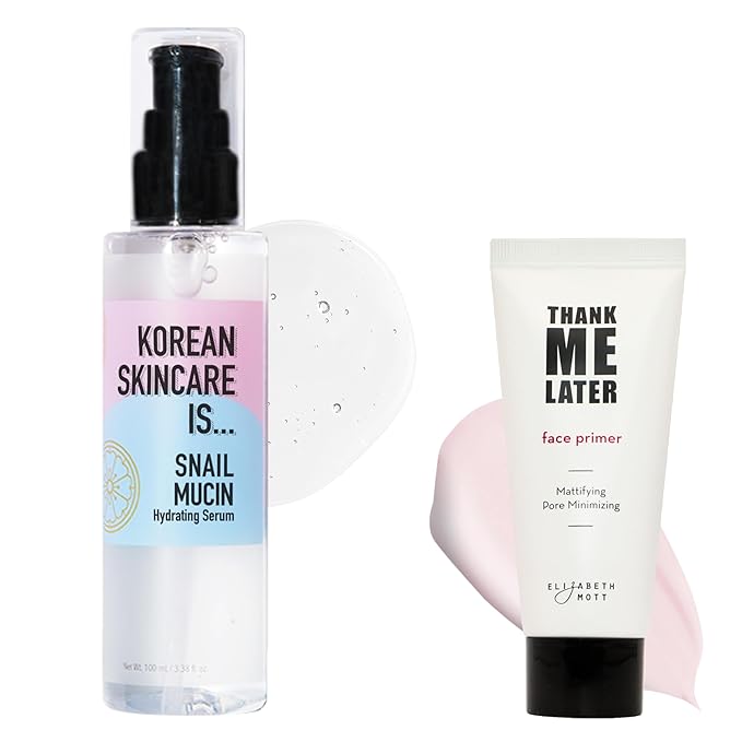 Elizabeth Mott Thank Me Later Long-Lasting Makeup Gripping Formula Face Primer (30g) & Elizabeth Mott Thank Me Later Face Serum (100ml)