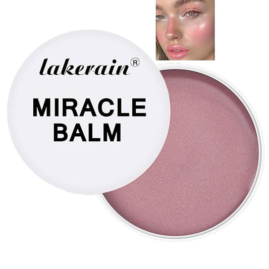 Miracle Lip & Glow Cream Blush Balm with Vitamin E, Beauty Cream Blush Create Lightweight & Shimmer Finish