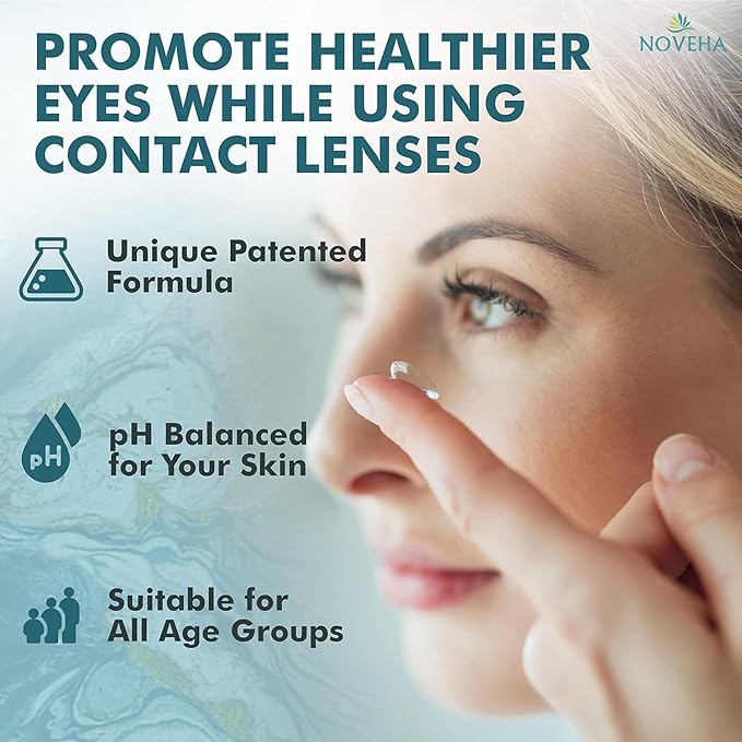 NOVEHA Eyelid Cleanser | Stye Eye Treatment | Eye Lid Cleaning | Dry Eye Relief | Fast Acting Soothing Eyelid Cleansing Formula | Pure and Gentle Lash Hypochlorous Acid Eyelid Spray (1oz - 2 Pack)