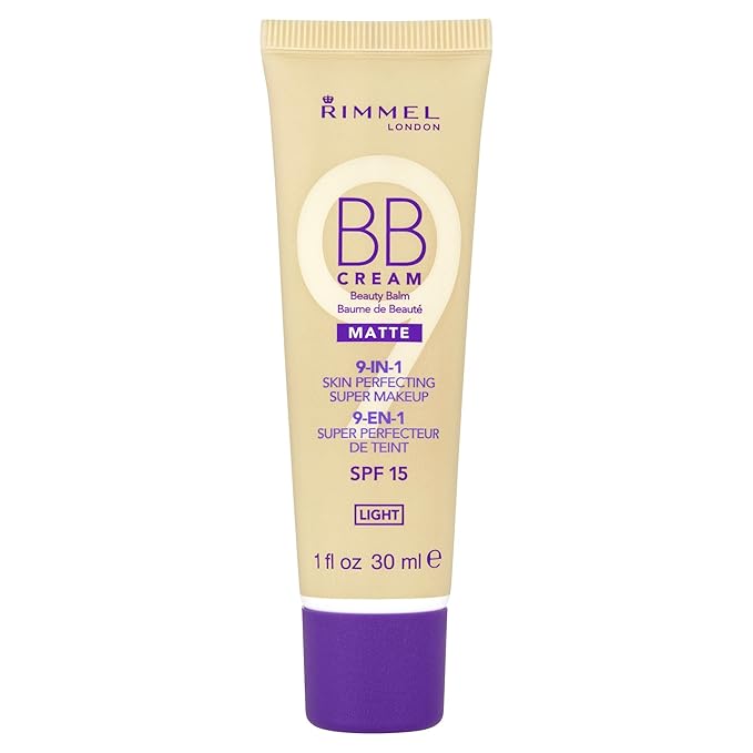 Rimmel London Match Perfection - 001 Light - BB Cream, Lightweight, SPF 25, Minimizes the Look of Pores, 1oz