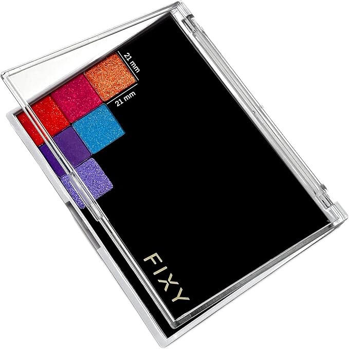 FIXY Small Magnetic Makeup Organizer with Clear Top – Depot, Organize & Declutter Your Makeup–Travel-Friendly Empty Palette for Eyeshadow, Blush & More, Customizable & Portable- 5.7"x4.3"