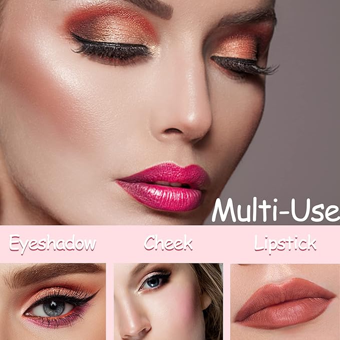Soft Cream Liquid Blush, Creamy Liquid Blush Makeup with Cushion Applicator for Cheeks, Lip, Eyes, Buildable Pigment, Weightless, Long-lasting, Dewy Finish, Smudge Proof, Natural-Looking (03#)