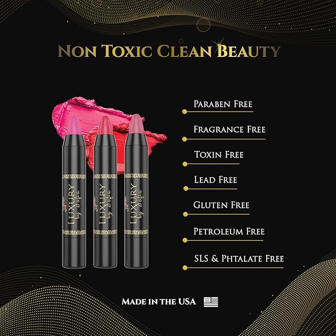 ORGANIC LIPSTICK/LIP LINER - All Natural, Long Lasting, Hydrating (Pink Lilac)
