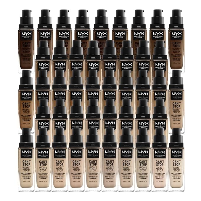 NYX PROFESSIONAL MAKEUP Can't Stop Won't Stop Foundation, 24h Full Coverage Matte Finish - Light Ivory