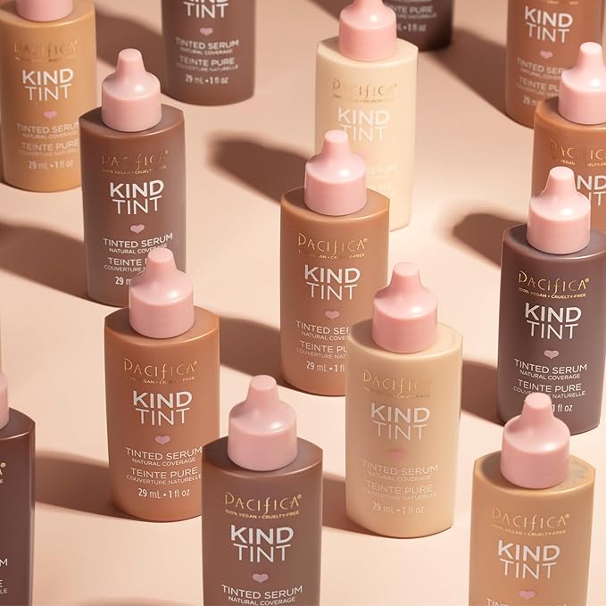 Pacifica Tinted Moisturizer – Kind Tint Serum, Lightweight Hydrating Foundation with Vegan Collagen & Hyaluronic Acid for Dewy Glow, Buildable Coverage, Vegan, 1 fl oz (Shade 06)