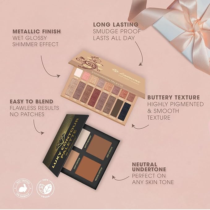 Lamora Eyeshadow Palette (Exposed) with Powder Contour Palette