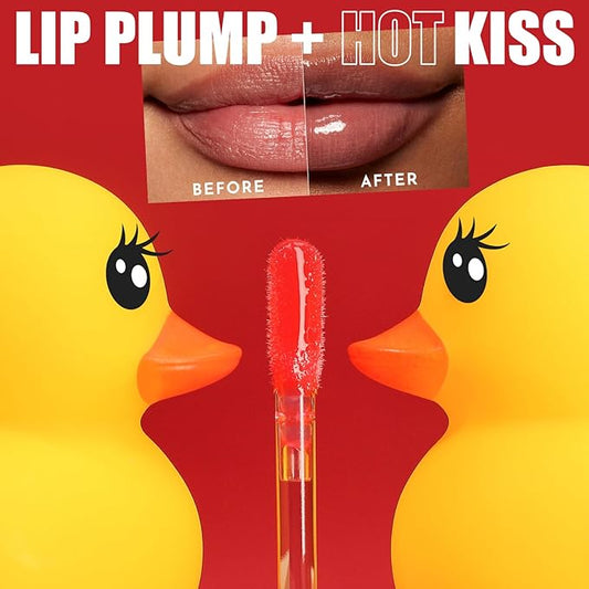 Duck Hydrating Fat Lip Oil, Plumper Gloss - primer, plumping, clear, high pigment, non-sticky - make lips fuller (04)
