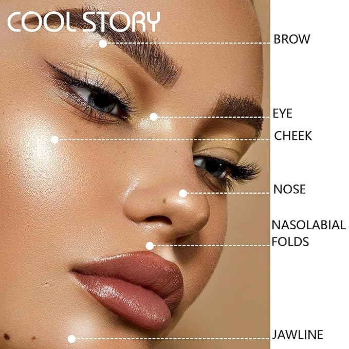 Face High Lighters Makeup Glitter Illuminator Pressed Powder Luminizers Eyeshadow Palette Powder for Face Body Cheek Skin 1#