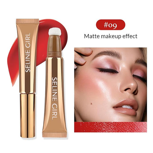 3-IN-1 Liquid Contour Stick, Highlighter & Blush & Contour Stick, Highlighter Stick Makeup, Multi-purpose Contour Makeup, Cream Contour Long Lasting and Waterproof Cosmetic #09