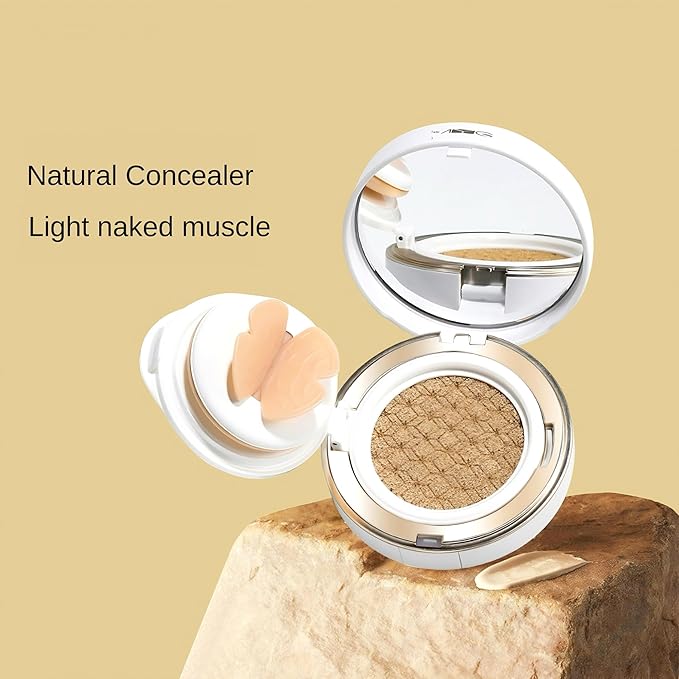Meiyan Tang Lightweight Cushion Foundation BB Cream - Natural Coverage, Hydrating, Long-Lasting, Non-Drying, Waterproof, Anti-Sweat, Flawless Matte Finish, Unique Butterfly Puff Design