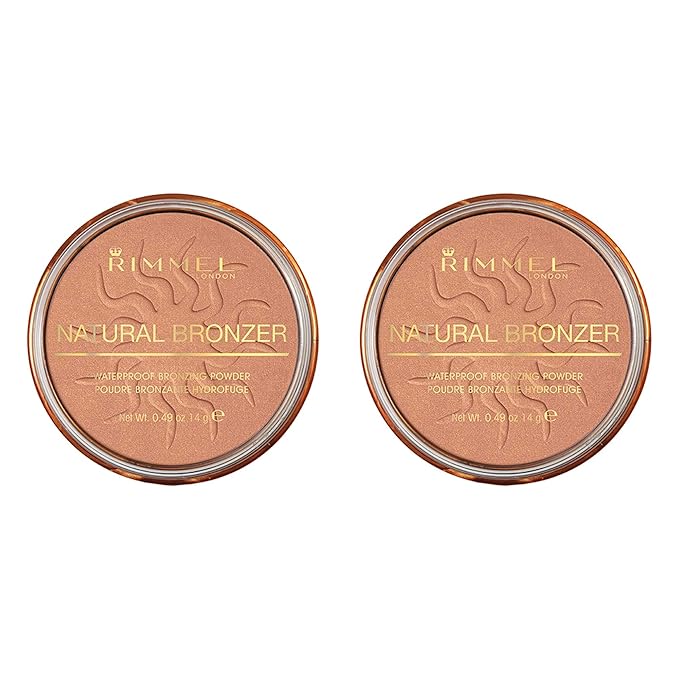 Rimmel London Natural - 020 Sunshine - Bronzer, Matte Finish, 0.49 oz, 2 Count (Pack of 1)