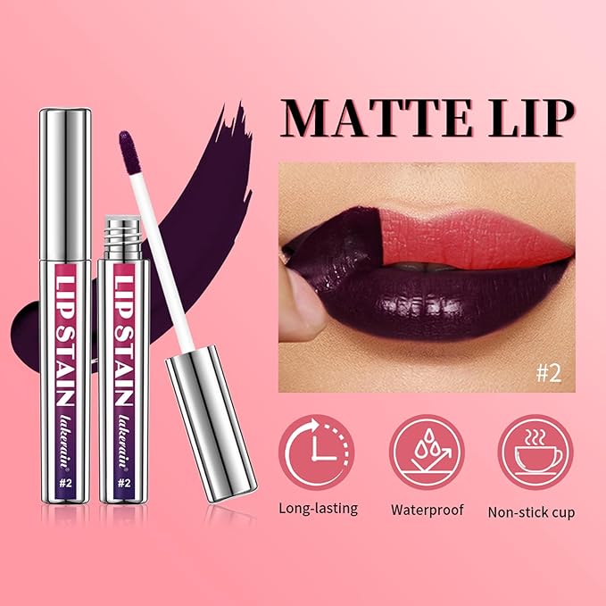 Peel Off Lip Tint 3 Colors Detachable Lip Liner Long Lasting Waterproof Matte Lip Gloss Liquid Lipstick Pigmented Lip Pencil (3Colors/Set)
