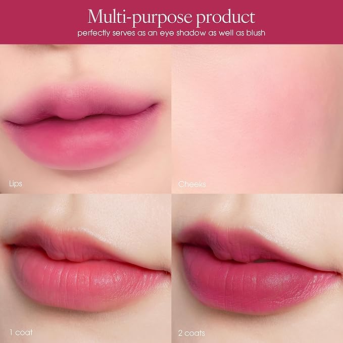 AIR LIPS 830 RARETEM, Lip & Cheek, Natural Soft Matte Finish & Buildable, Airy Formula (1.2g, 0.003 oz.)