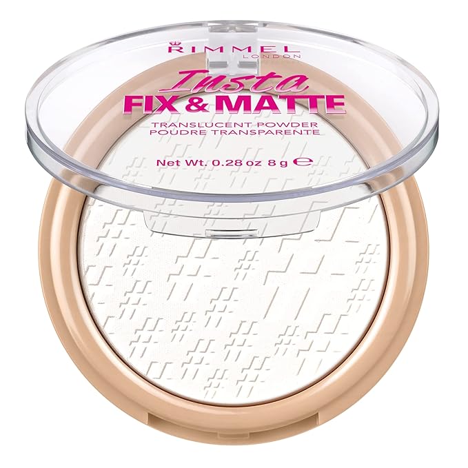 Rimmel Insta Fix & Matte Setting Powder, Translucent, 0.28 Ounce