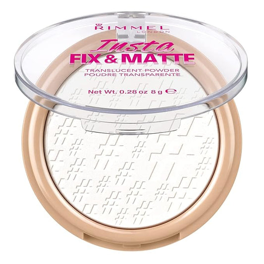 Rimmel Insta Fix & Matte Setting Powder, Translucent, 0.28 Ounce