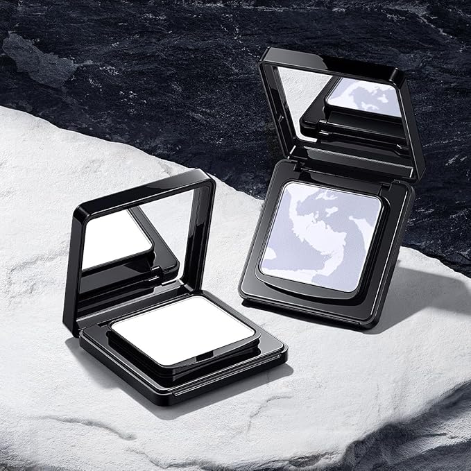 Waterproof Face Pressed Powder Compact, 24H Longlasting Oil Control Pressed Setting Powder Talc-Free Makeup, Shine Free, Poreless, Smooth, 01 Golden for dry&com skin (0.28Oz)
