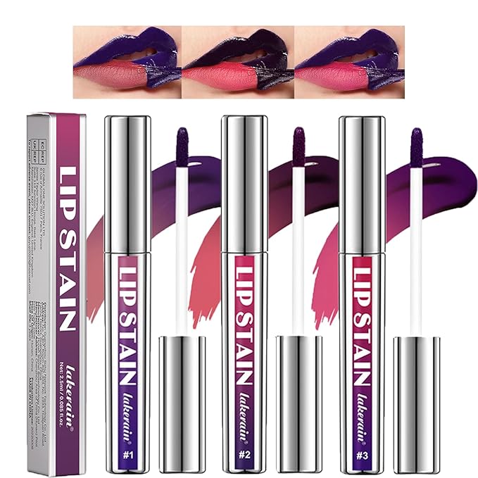 Dulele 3PCS Lip Liner Stain, Peel Off Lip Liner Tattoo, Natural Long Lasting Lip Stain Peel Off, Nude Pink Matte Finish Lip Gloss for All Skin Types