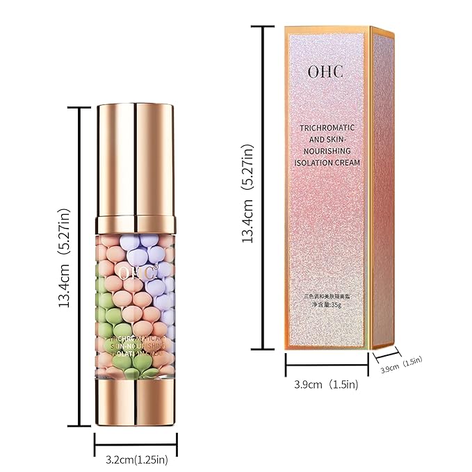 LAMUSELAND Face Primer Before Makeup, 2Pcs Color Correcting & Brightening Skin Tones Primer, 3 in 1 One Step Moisturizing Oil Control Tinted Isolation Cream (2)