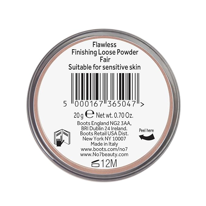 No7 Flawless Finish Loose Powder - Fair - Loose Finishing Powder - Makeup Setting Powder with Matte Finish for All Skin Tones - All Skin Types Including Oily Skin (0.71 oz)