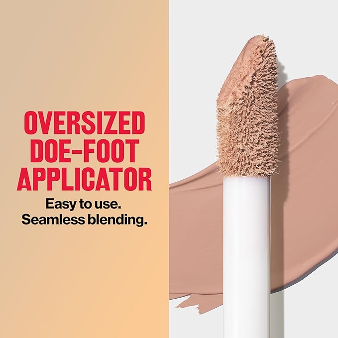 Revlon ColorStay Flex Wear, Full Cover Non-Creasing Concealer, Infused with Hyaluronic Acid & Vitamin E, Flexible Longwear, 055 Latte, 0.34 Fl Oz