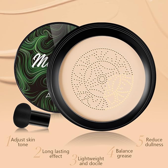 Air Cushion CC Cream, Innovative Concealer Mushroom Head Liquid Foundation, Cover Concealer CC Cream