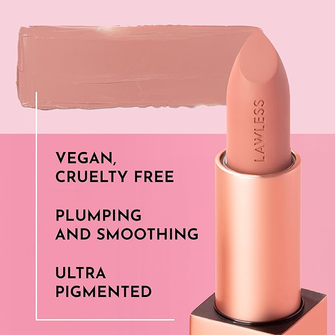 Forget the Filler Lip-Plumping Line-Smoothing Satin Cream Lipstick, Wedding Day, Pink, 0.1 Ounce