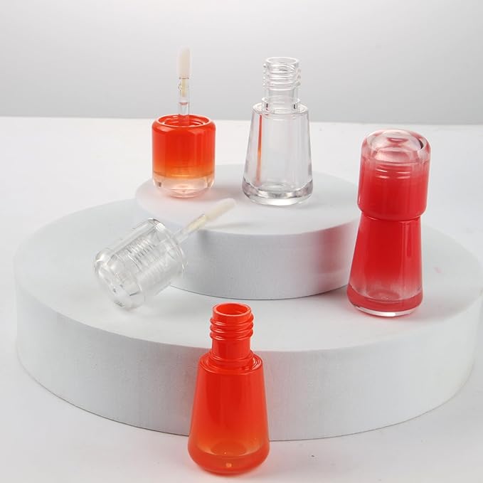 COSIDEA 20pcs Empty Cute Mushroom Shape Red lip gloss tube 4ml 0.13oz with wand Lipgloss tubes containers for lip oil packing