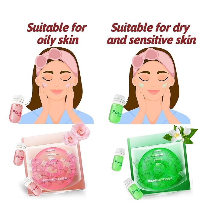 Mini Makeup Remover Cleansing Oil – Travel-Size for All Skin Types, Quick-Rinsing & Non-Greasy for Waterproof Makeup (1, Camellia)