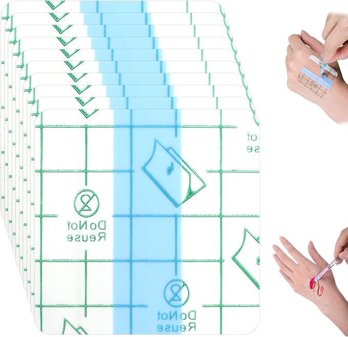 100 Pieces Makeup Hand Palette Single Use Waterproof Makeup Mixing Professional Palette Artist Must Haves Disposable Adhesive Artist Cosmetic Transparent Tape for Women Girls Supplies