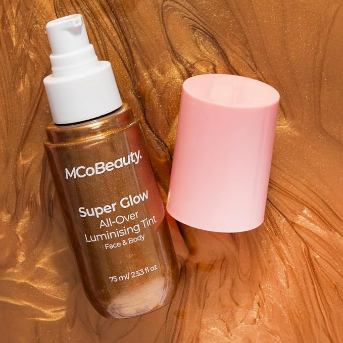MCoBeauty Super Glow All-Over Luminising Tint - Bronze Skin Enhancer with Subtle Shimmer, Vegan, Cruelty Free Cosmetics