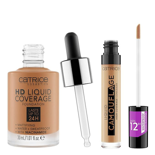 Catrice | HD Foundation 80 & Liquid Camouflage Concealer 60 Bundle | Full Coverage Makeup | Vegan & Cruelty Free
