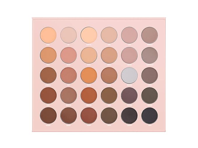 W7 Just Mattes Pressed Pigment Palette - 30 Natural Nude Colors - Flawless Long-Lasting Every Day Vegan Makeup