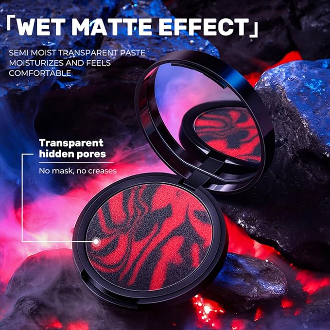 Oil Control Face Pressed Powder, Red Jelly Pressed Powder Powder-free Translucent Matte Powder, Waterproof Long Lasting Control Shine Minimizes Fine Lines And Pores Pressed Powder Makeup