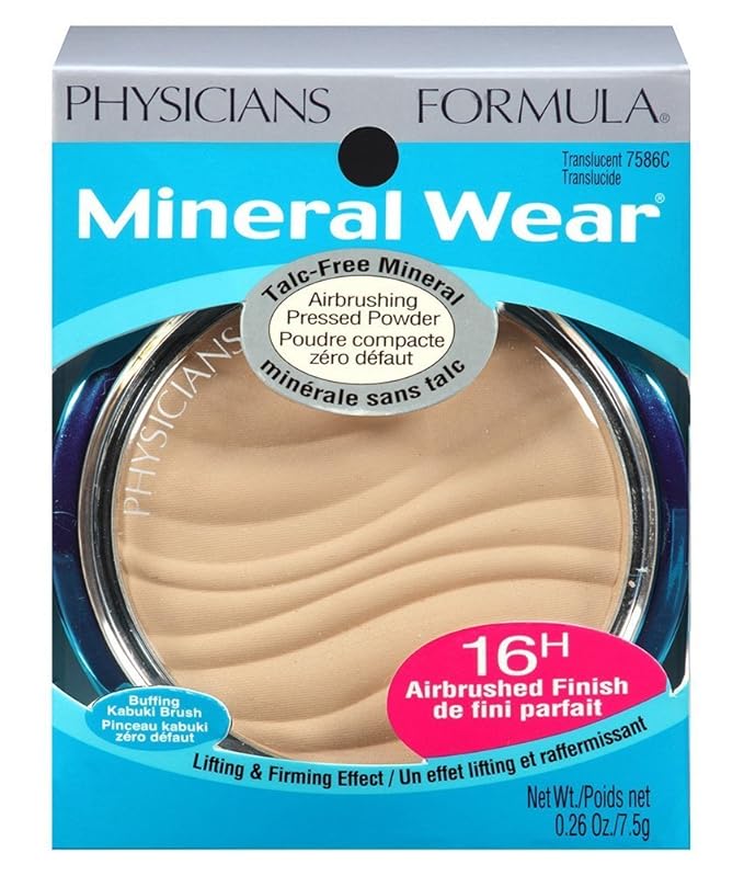Physicians Formula Mineral Wear Talc-Free Mineral Airbrushing Pressed Powder Translucent | Dermatologist Tested, Clinically Tested