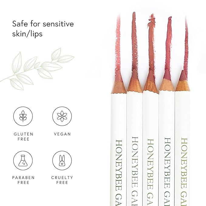 Honeybee Gardens Lip Liner + Lipstick Bundle, Calliope & Island Spice