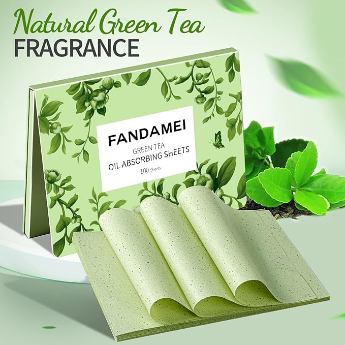 FANDAMEI Oil Blotting Sheets for Face, Absorbing Papers for Oily Skin, Control Film, Tissues - 200 Counts