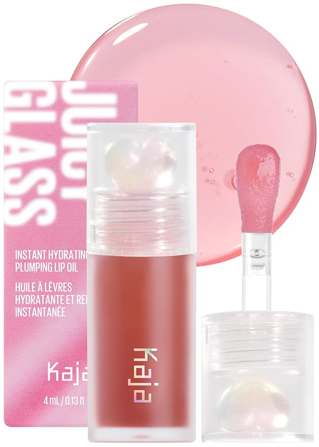 Kaja Dewy Bar - Creamy Multi-Stick Blusher & Lip Balm 03 Peach Cobbler,10g + Juicy Glass Lip Oil 05 Plum Paloma Bundle