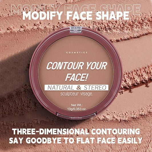 Powder Foundation – 5 Shades of Light to Deep Brown – Color Correcting & Contour-Friendly – Buildable Coverage, Demi-Matte Finish, Vegan, Talc-Free, Long-Lasting for Medium to Dark Skin 04#
