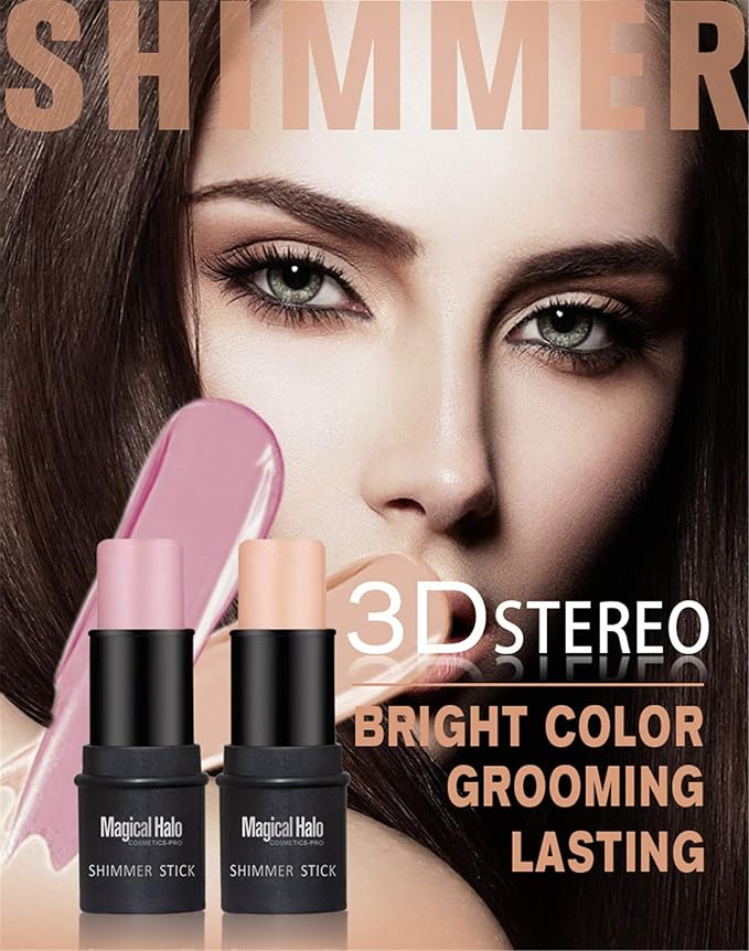 Illuminator Face Highlighter Makeup Sticks Pearl Shimmer Whitening Cream Shimmer Contouring Stick Foundation Stick Face Eye Nose Concealer Pen #1