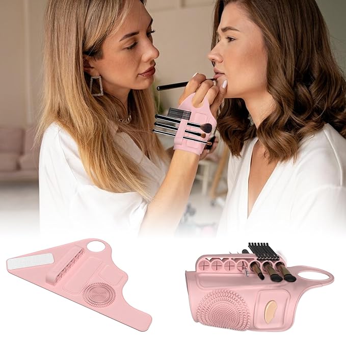 Silicone Hand Makeup Tool for Holding Cosmetic Pen Mixing Palette for Liquid Foundation Powder New Palette for Makeup Lovers and Professionals
