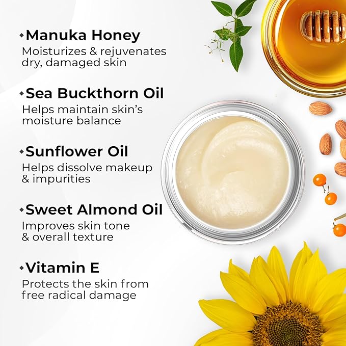 My Adventure to Fit Make up Cleansing Balm - Makeup Remover Melting Balm & Moisturizer Face Cream - Made in The USA Hydrating Facial Cleanser & Makeup Products for Women (2fl oz)