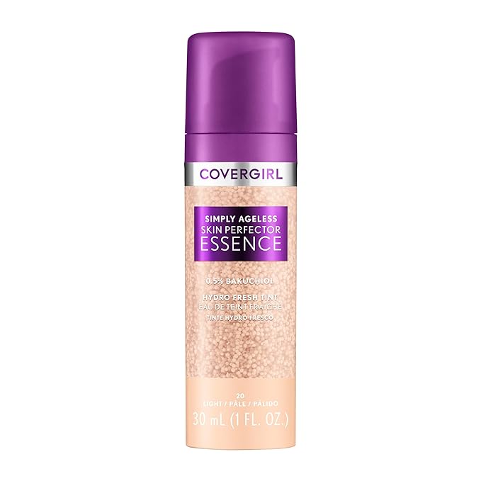 Covergirl Simply Ageless Skin Perfector Essence Foundation Bundle with Shades 20 Light and 30 Light-Medium, 1oz Each