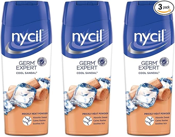 3 x Nycil Cool Sandal Talcum Powder - 50g