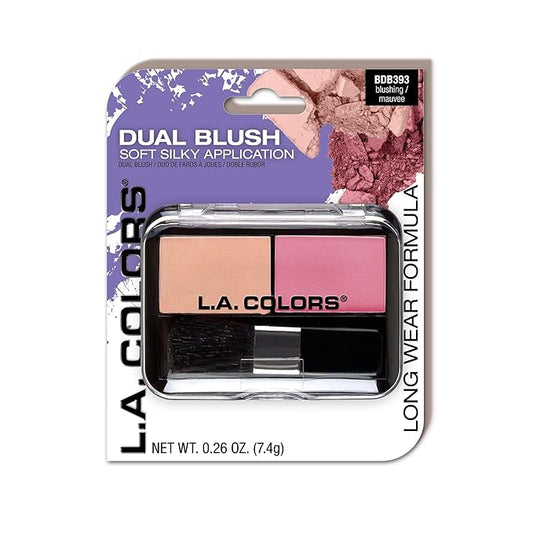 L.A. COLORS Dual Blush (carded), Blushing/Mauvee CBDB393