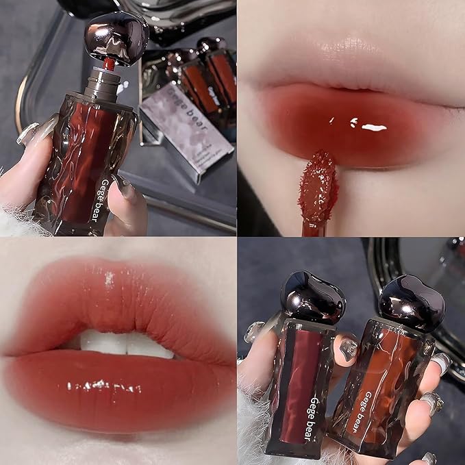 6 Colors Cute Lipstick Makeup Set, Plumping Lip Gloss,High Shine, Moisturizing Lip Oil Lip Tint Gloss, Long Lasting, Waterproof Christmas Makeup Gift kit